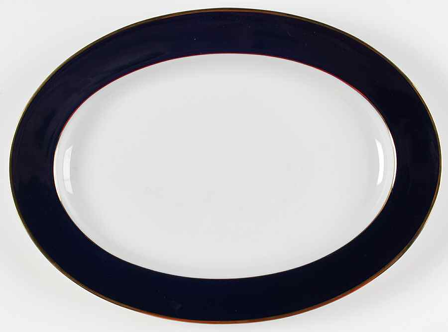 King Frederick Cobalt Blue 14" Oval Serving Platter by Sigma-1
