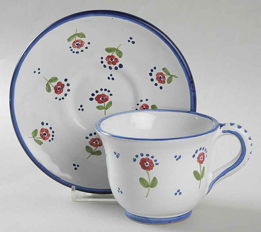 Le Petite Fleur Flat Cup & Saucer Set by Sigma-1