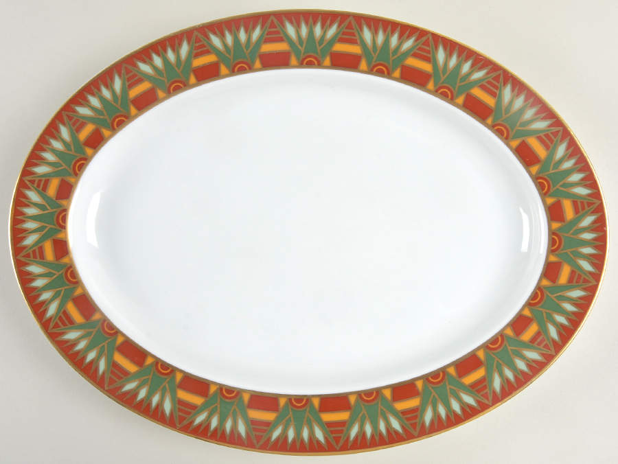 Lotus 14" Oval Serving Platter by Sigma-1