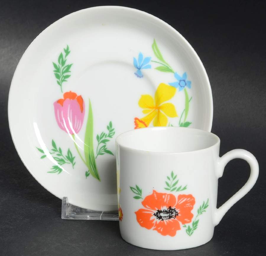 Primavera Flat Demitasse Cup & Saucer Set by Sigma-1