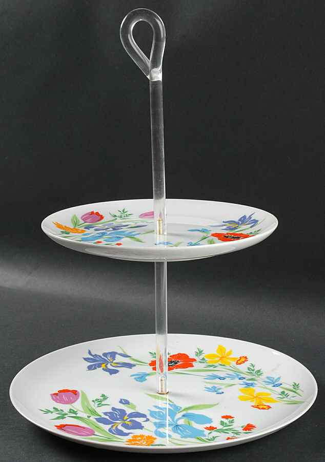 Primavera 2 Tiered Serving Tray (Dinner & Salad Plate) by Sigma-1