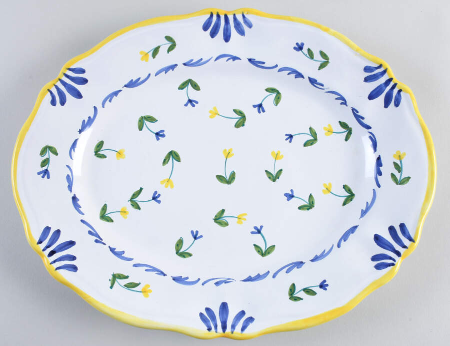 Printemps 14" Oval Serving Platter by Sigma-1