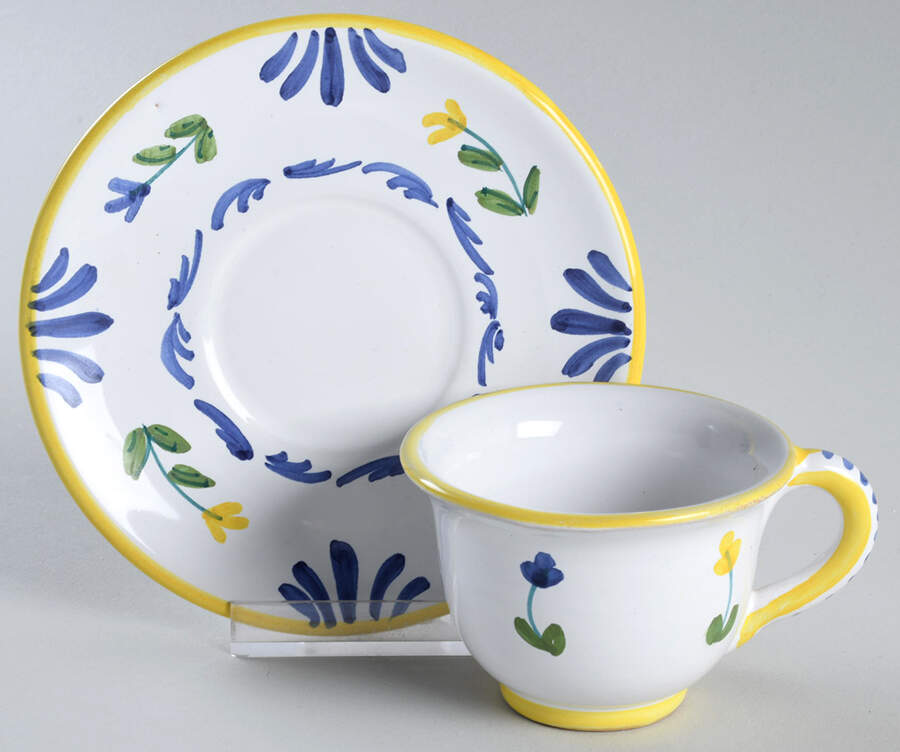 Printemps Footed Demitasse Cup & Saucer Set by Sigma-1