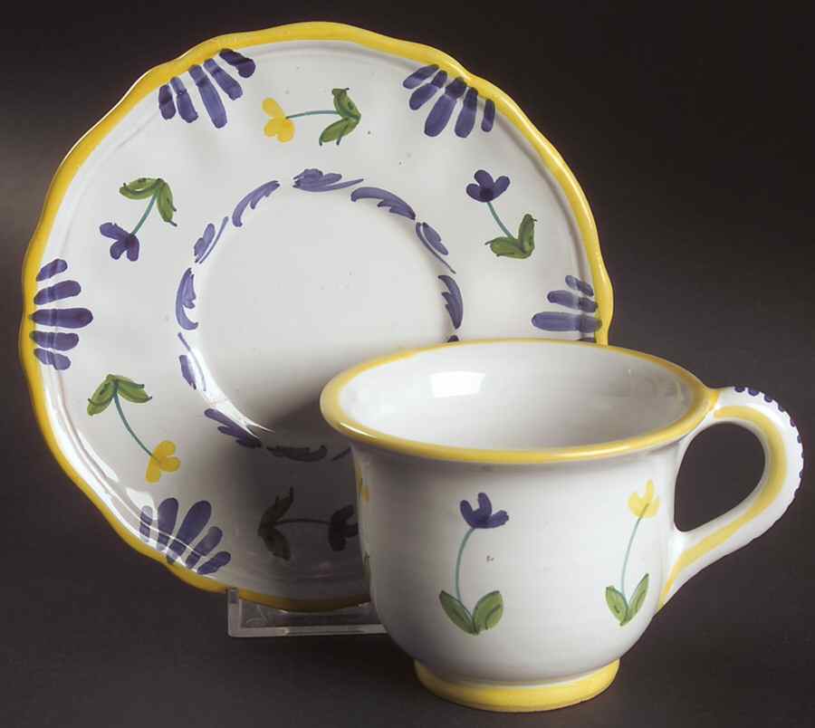Printemps Footed Cup & Saucer Set by Sigma-1