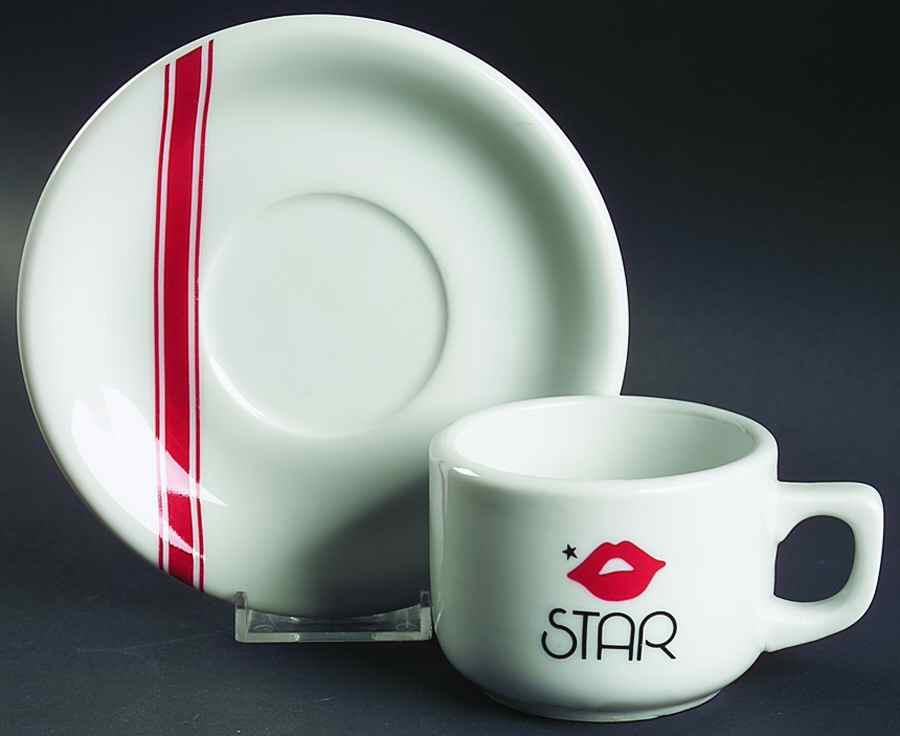 Star Flat Cup & Saucer Set by Sigma-1