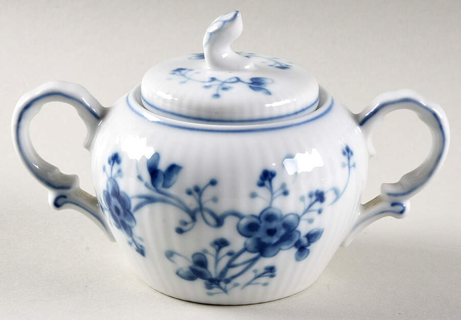 Victoria Blue Sugar Bowl & Lid by Sigma-1