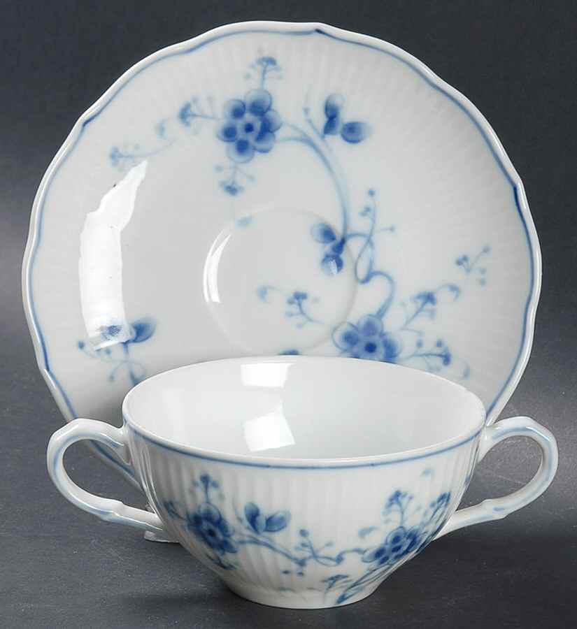 Victoria Blue Flat Bouillon Cup & Saucer by Sigma-1