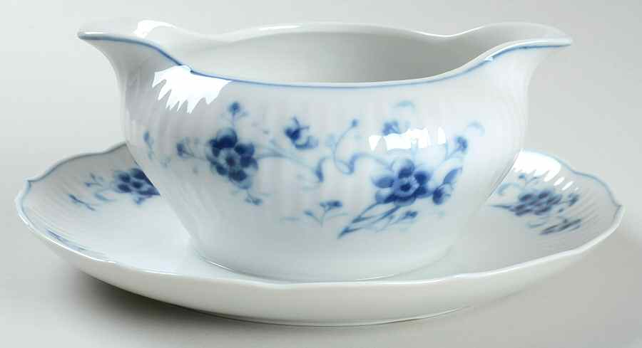 Victoria Blue Gravy Boat with Attached Underplate by Sigma-1