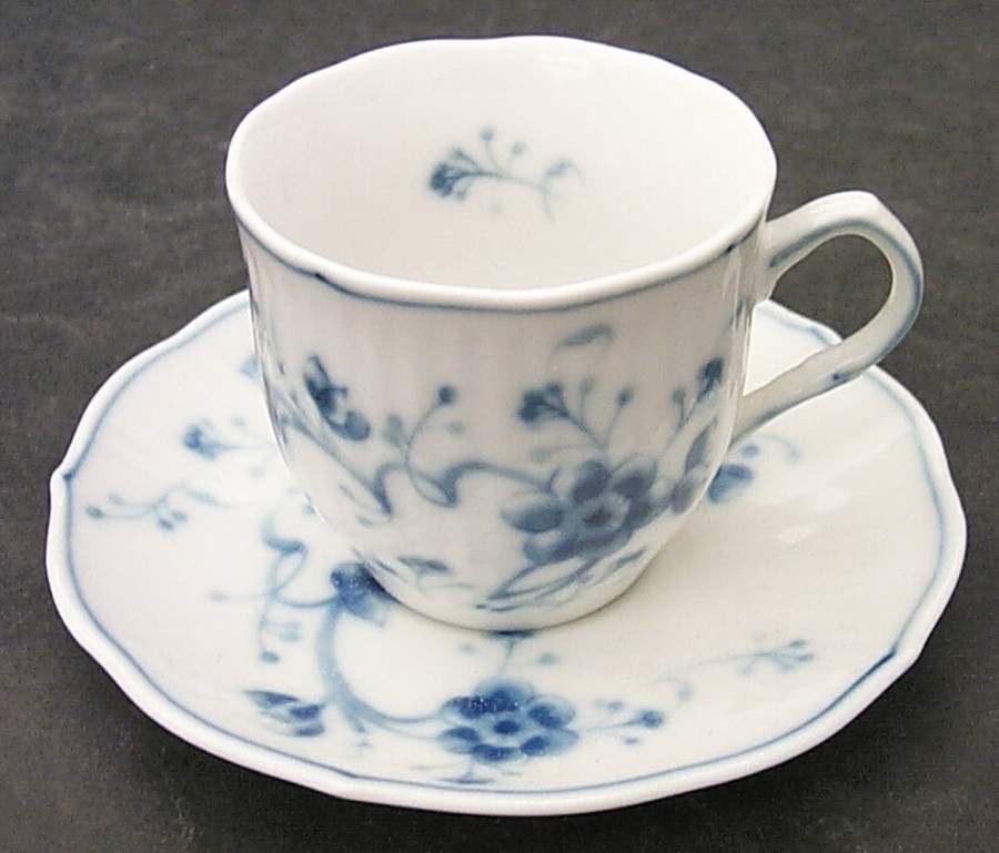 Victoria Blue Flat Demitasse Cup & Saucer Set by Sigma-1
