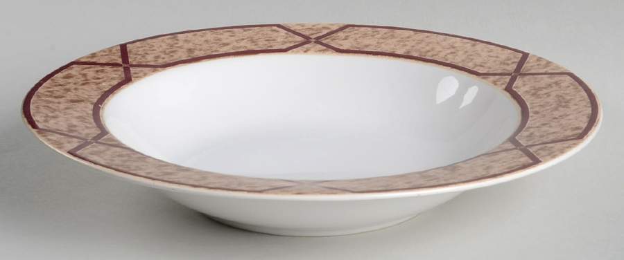 Artisan Burgundy Large Rim Soup Bowl by Signature-1