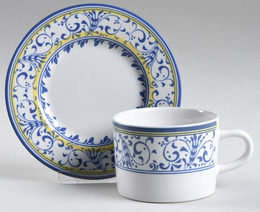 Cordoba Flat Cup & Saucer Set by Signature-1