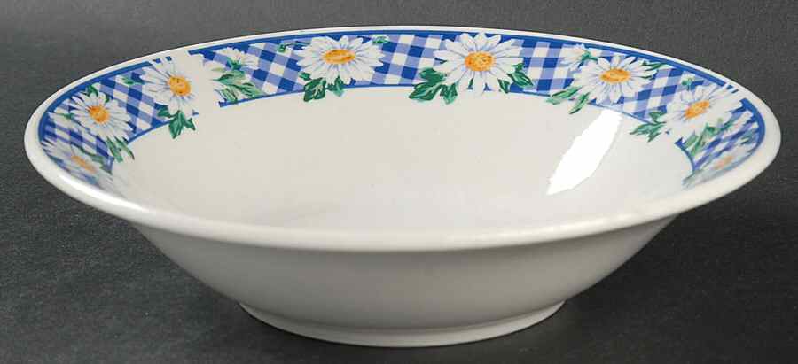 Gingham Daisy Coupe Soup Bowl by Signature-1