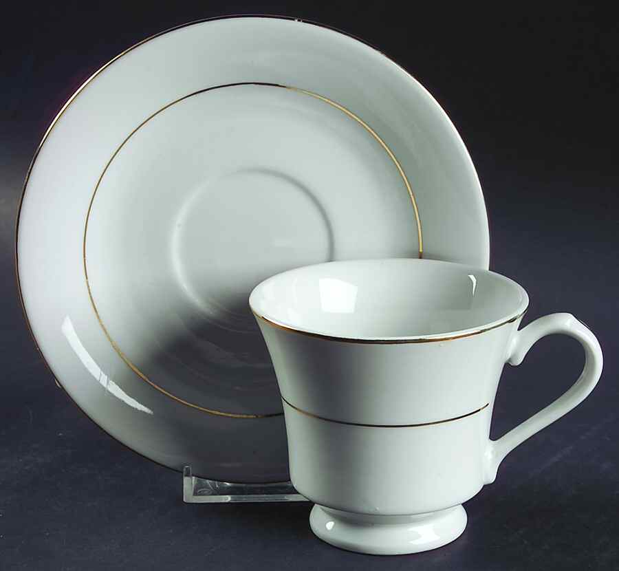 Golden Traditions Footed Cup & Saucer Set by Signature-1
