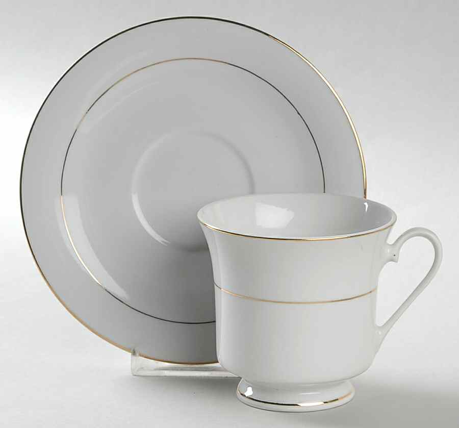 Golden Traditions Footed Cup & Saucer Set by Signature-1