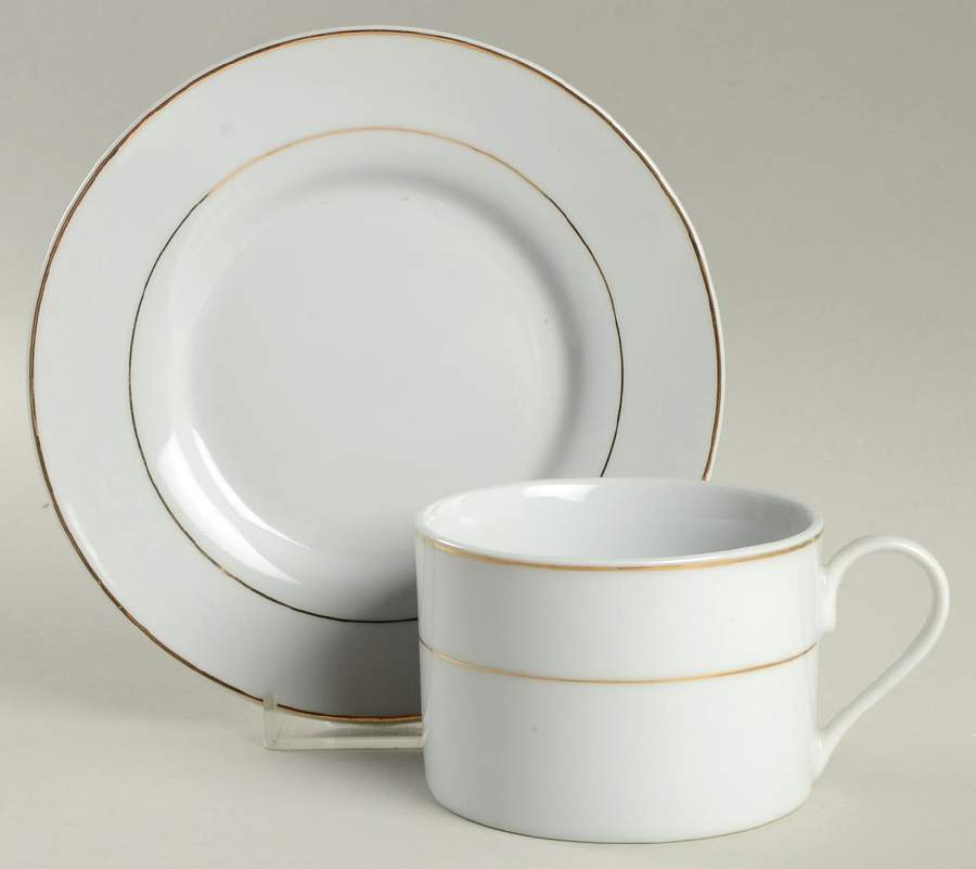 Golden Traditions Flat Cup & Saucer Set by Signature-1
