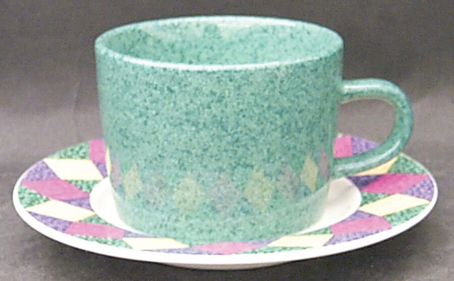 Harlequin Flat Cup & Saucer Set by Signature-1