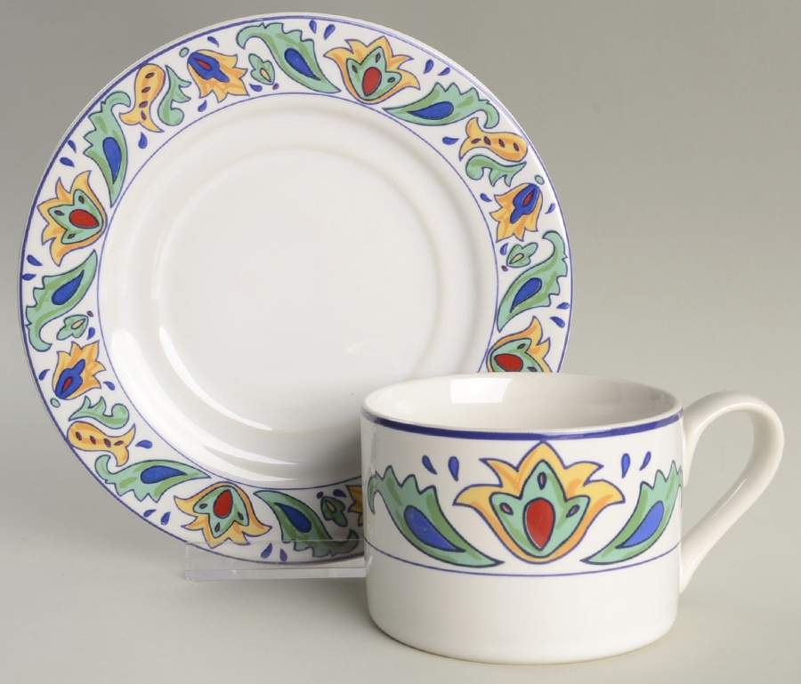 Madero Flat Cup & Saucer Set by Signature-1
