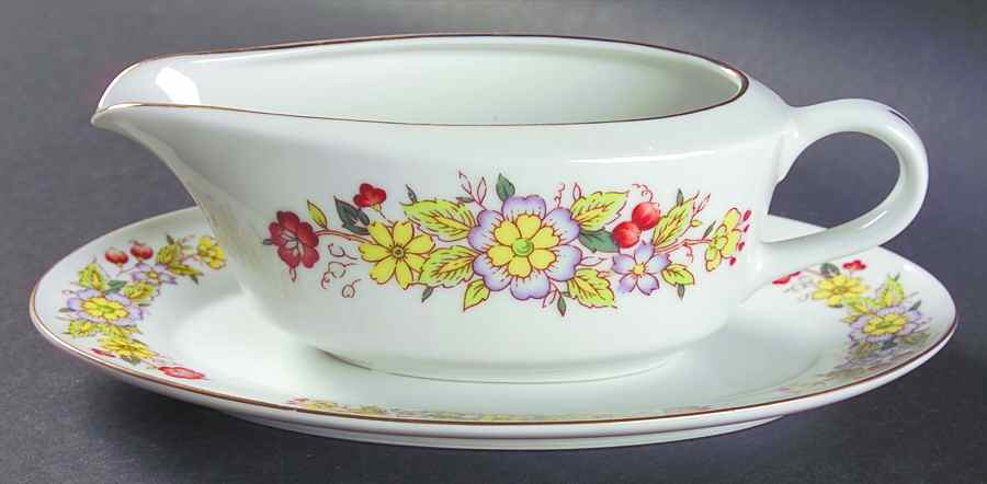 Oriental Garden Gravy Boat & Underplate/Relish by Signature-1