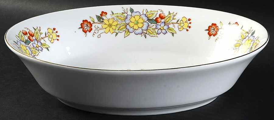 Oriental Garden 10" Oval Vegetable Bowl by Signature-1
