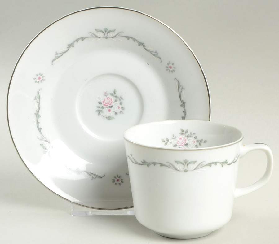 Petite Bouquet Flat Cup & Saucer Set by Signature-1