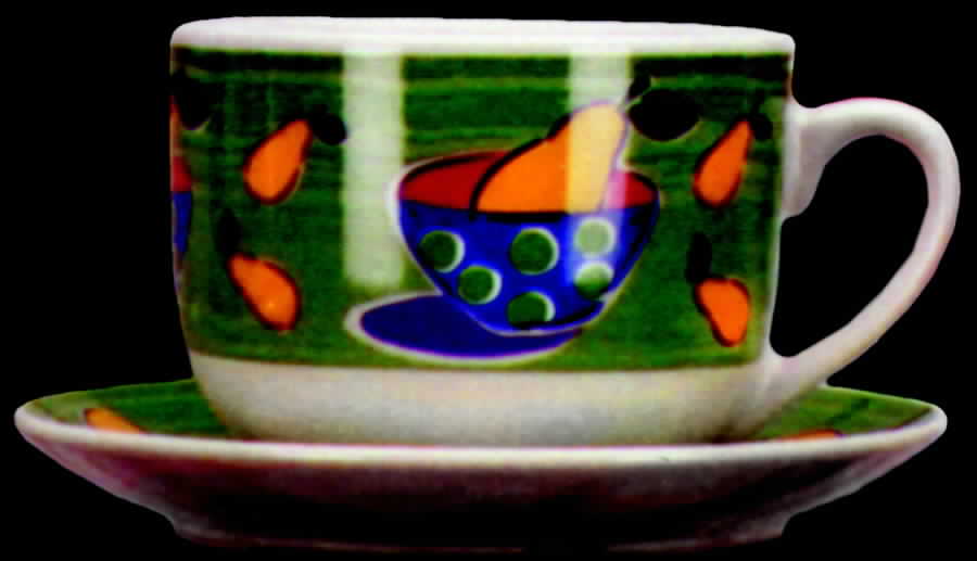 Pop Images Flat Cup & Saucer Set by Signature-1