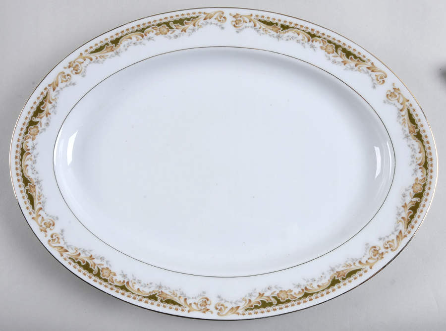 Queen Anne 14" Oval Serving Platter by Signature-1