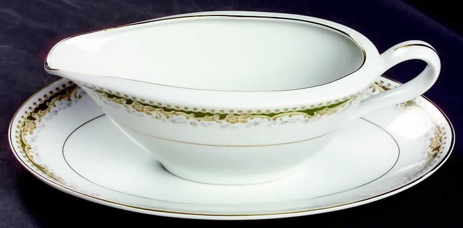 Queen Anne Gravy Boat & Underplate/Relish by Signature-1