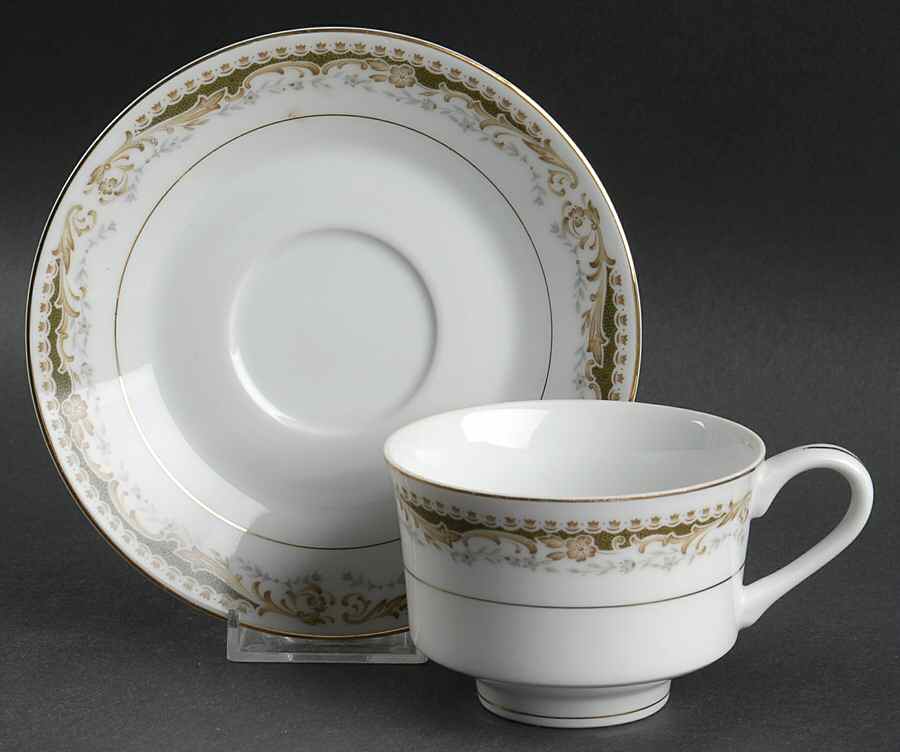 Queen Anne Footed Cup & Saucer Set by Signature-1