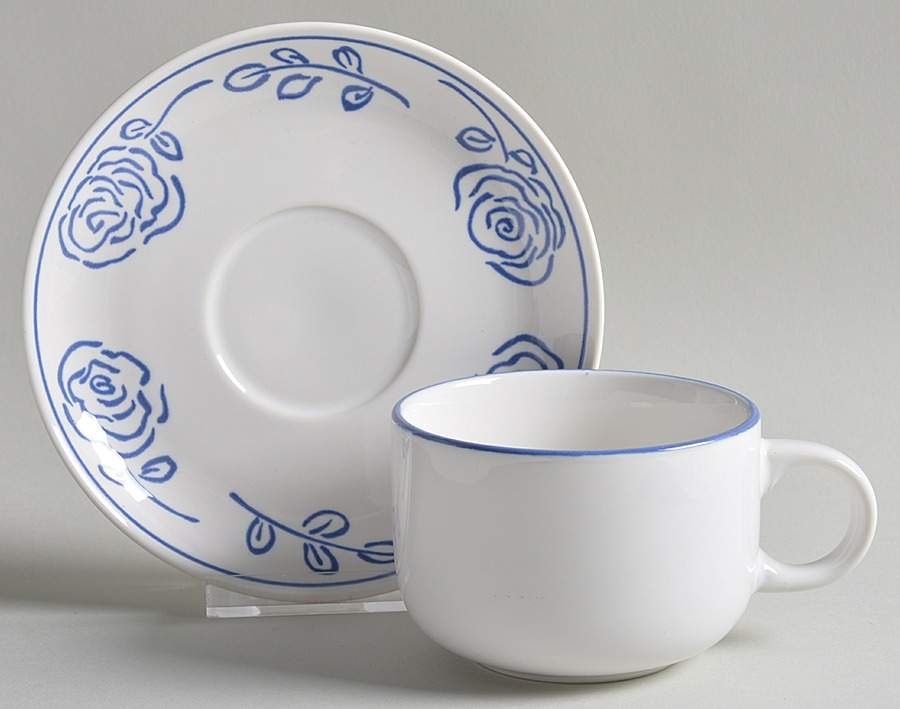 SIG6 Flat Cup & Saucer Set by Signature-1