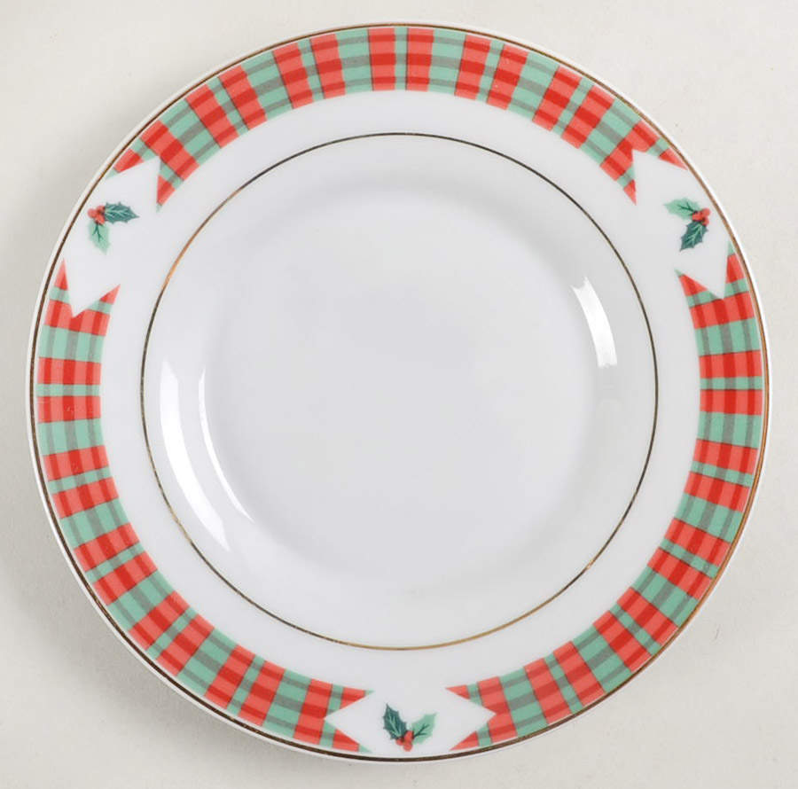 Tartan Christmas Bread & Butter Plate by Signature-1