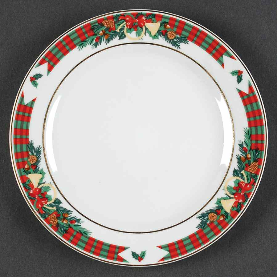 Tartan Christmas Salad Plate by Signature-1