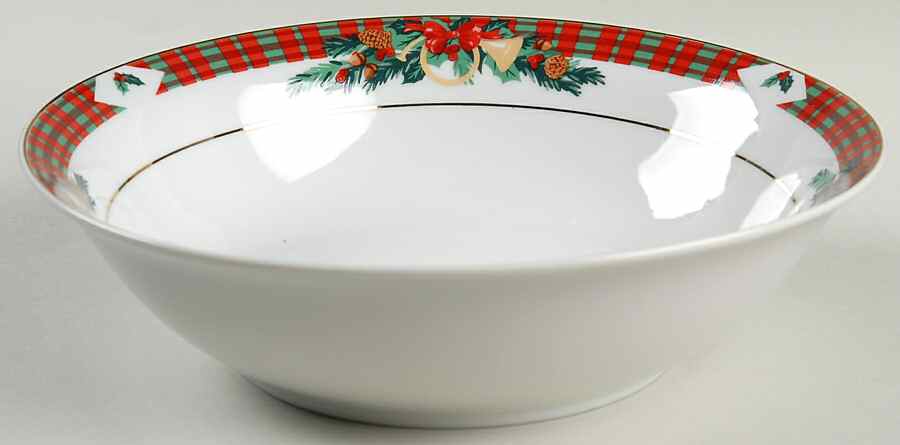 Tartan Christmas 9" Round Vegetable Bowl by Signature-1