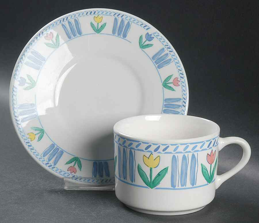 Tivoli Flat Cup & Saucer Set by Signature-1