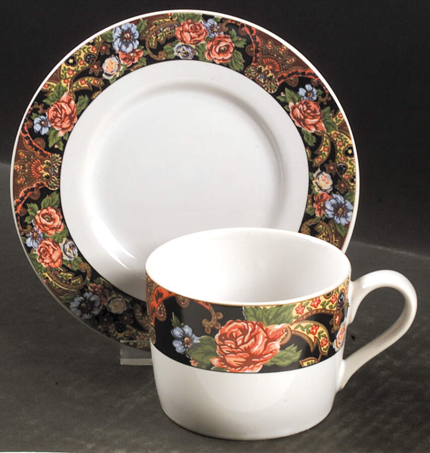 Victorian Garden Flat Cup & Saucer Set by Signature-1