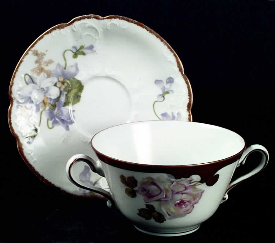 SIL15 Flat Cream Soup Bowl & Saucer Set by Sil-1