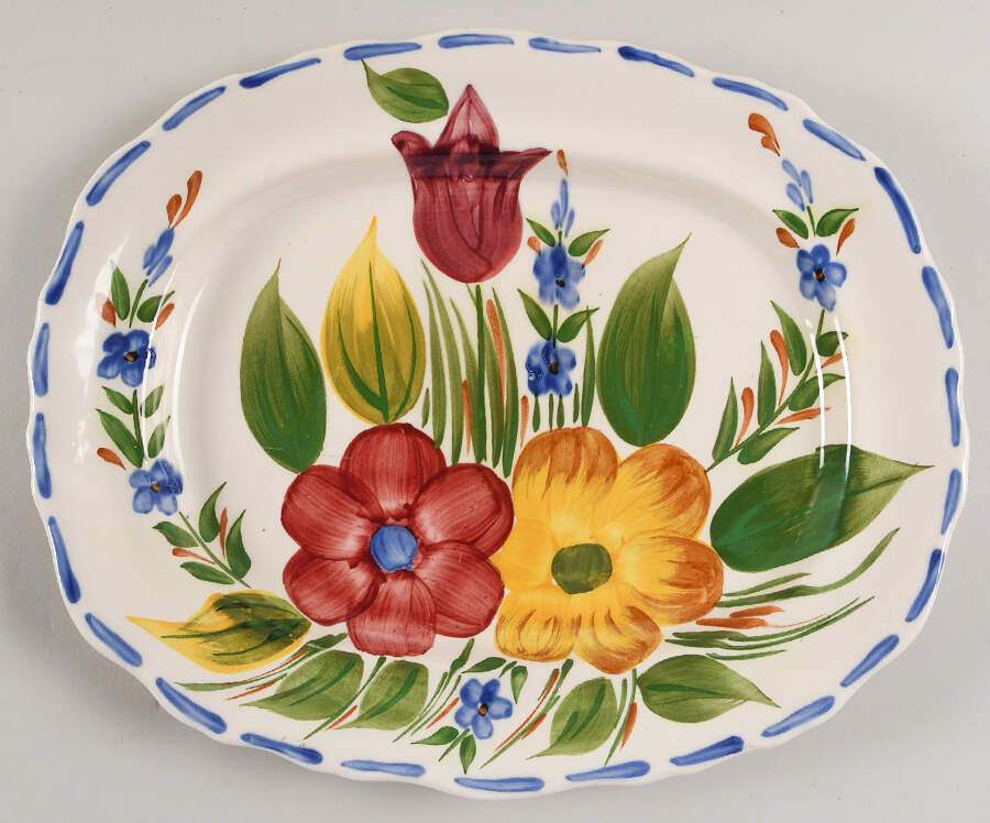 Belle Fiore 12" Oval Serving Platter by Simpsons-1