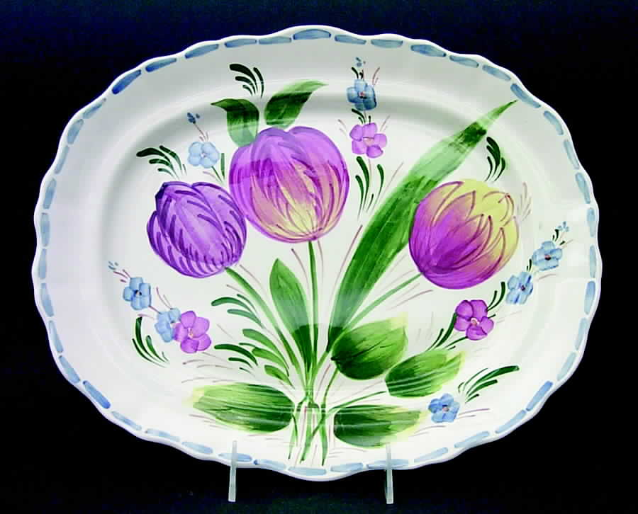 Belle Fiore 14" Oval Serving Platter by Simpsons-1