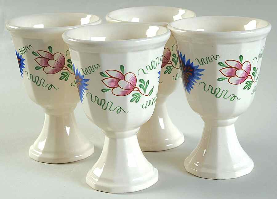 Greenfield Village China Goblet - Set of 4 by Simpsons-1
