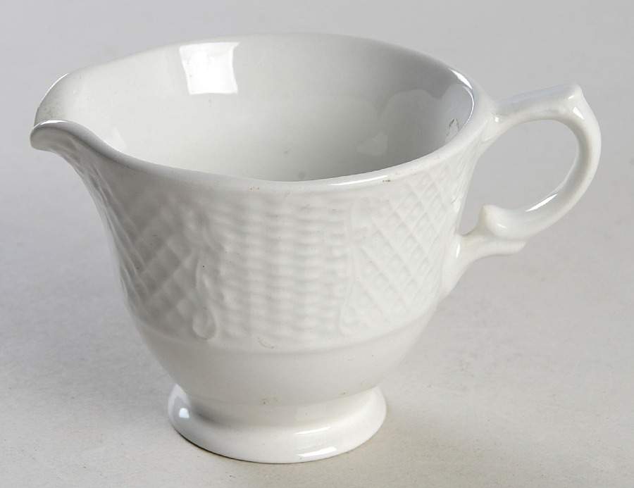 Marlborough (Embossed Wicker Lattice Rim) Mini Creamer by Simpsons-1