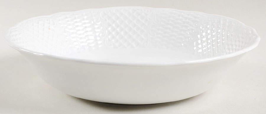 Marlborough (Embossed Wicker Lattice Rim) 9" Round Vegetable Bowl by Simpsons-1