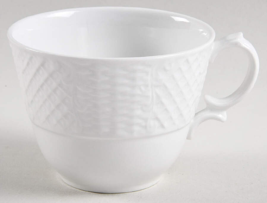 Marlborough (Embossed Wicker Lattice Rim) Flat Cup by Simpsons-1