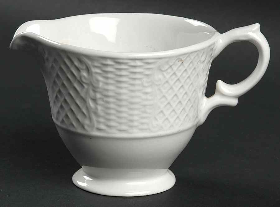 Marlborough (Embossed Wicker Lattice Rim) Creamer by Simpsons-1