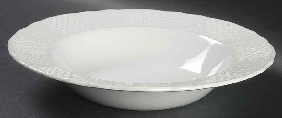 Marlborough (Embossed Wicker Lattice Rim) Rim Soup Bowl by Simpsons-1