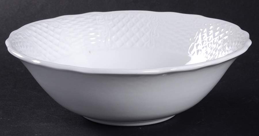 Marlborough (Embossed Wicker Lattice Rim) Coupe Cereal Bowl by Simpsons-1