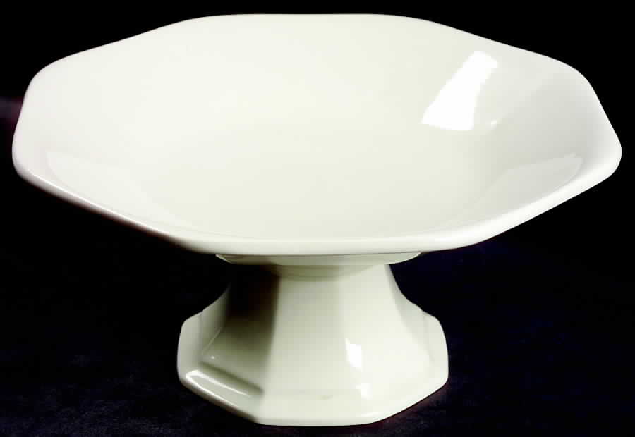 Museum White Round Compote (Height X Width) by Simpsons-1