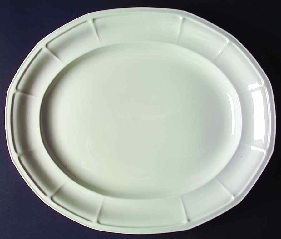 Museum White 15" Oval Serving Platter by Simpsons-1