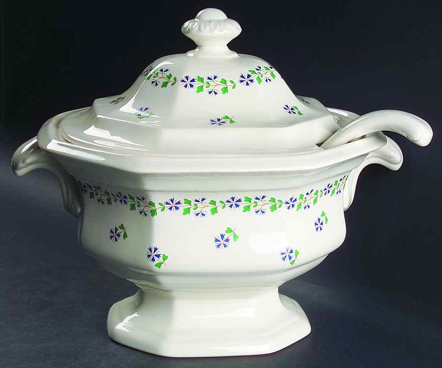 Periwinkle Tureen & Lid w/Ladle by Simpsons-1