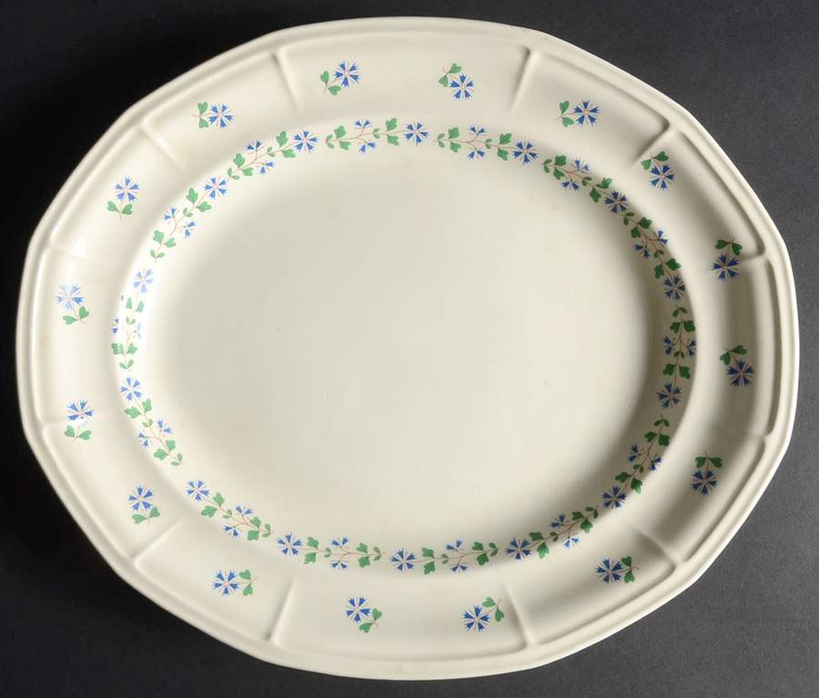 Periwinkle 13" Oval Serving Platter by Simpsons-1
