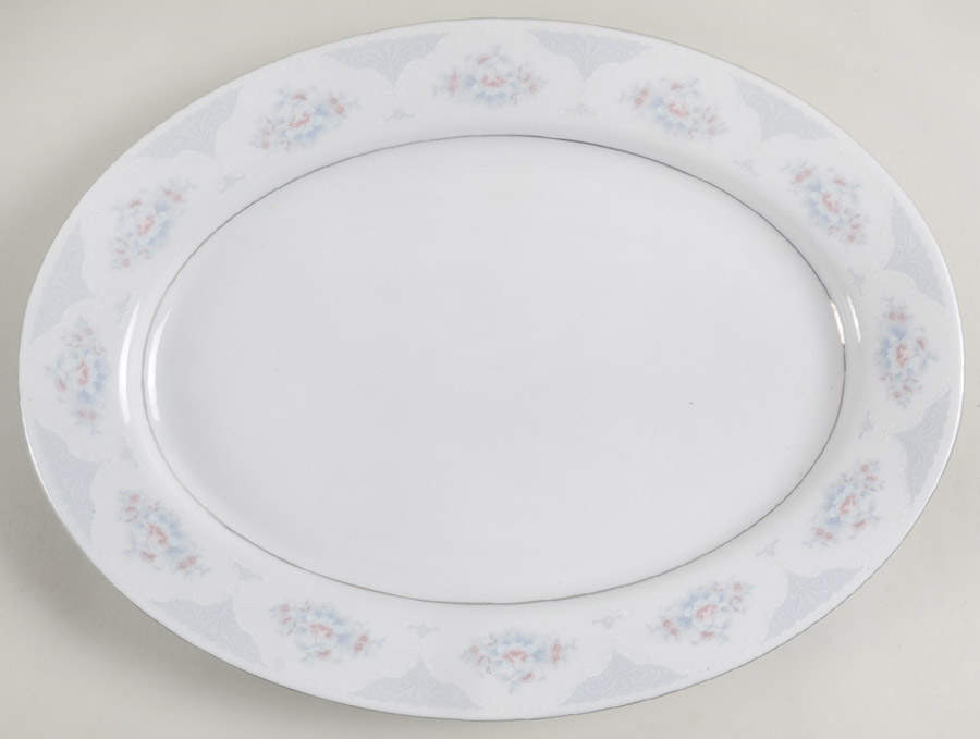 Sapphire 13" Oval Serving Platter by Silverie-1