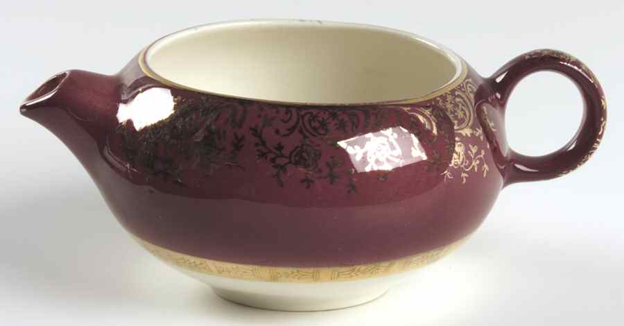 Aristocrat Maroon (Floral Center) Creamer by Salem-1